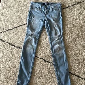 These are ripped Hollister jeans super skinny